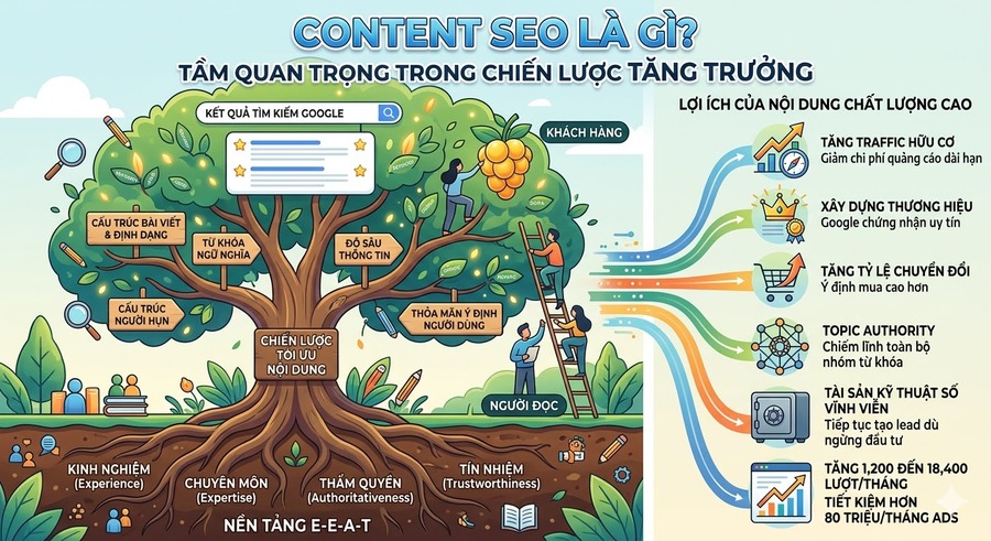 Content SEO là gì? Vai trò trong chiến lược tăng trưởng bền vững Content SEO là gì? Vai trò trong chiến lược tăng trưởng bền vững