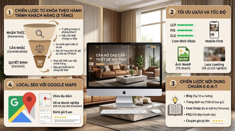 Chiến lược SEO ngành nội thất chuyên sâu tại SEVO