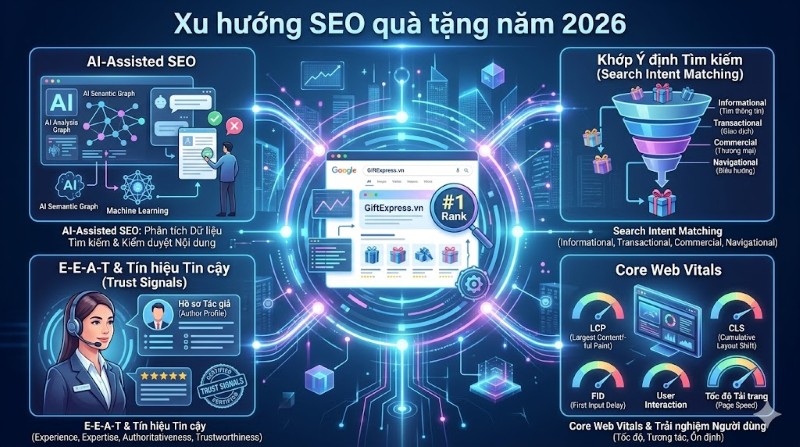 4 xu hướng SEO nổi bật SEVO áp dụng triển khai dịch vụ SEO quà tặng năm 2026