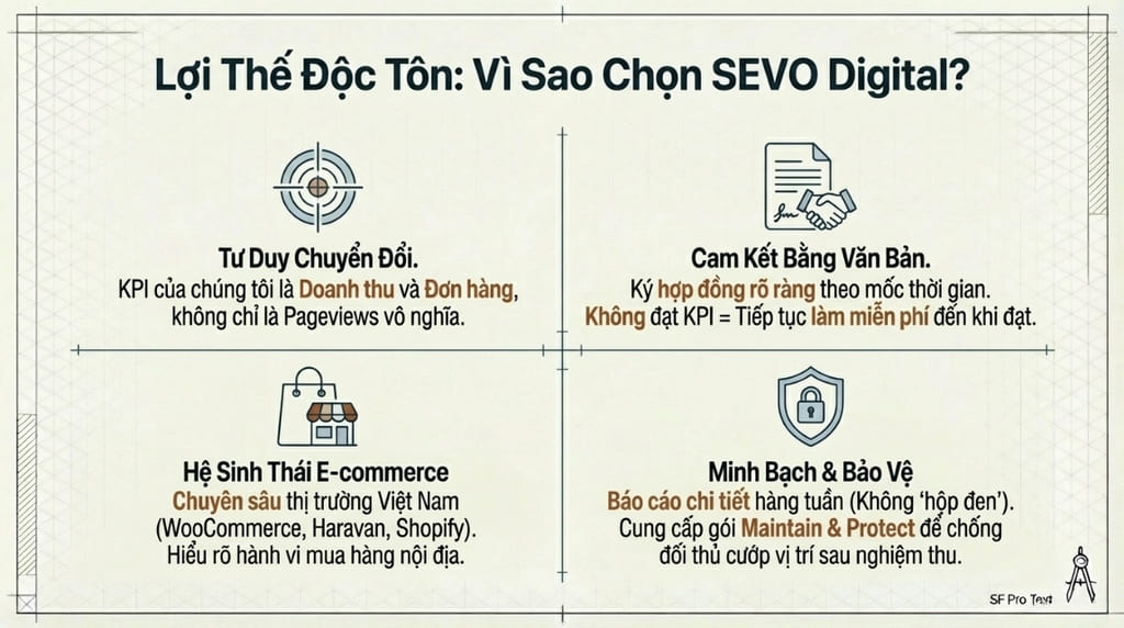 Tại sao doanh nghiệp nên chọn SEVO làm đối tác SEO website bán hàng?