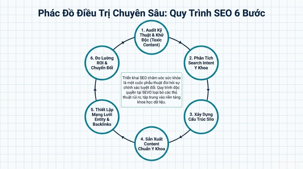 Quy trình triển khai SEO y tế chuyên sâu tại SEVO Digital
