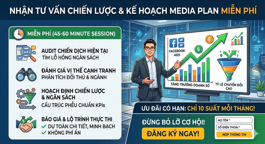 Liên hệ nhận tư vấn dịch vụ Facebook Ads & Media Plan miễn phí Liên hệ nhận tư vấn dịch vụ Facebook Ads & Media Plan miễn phí