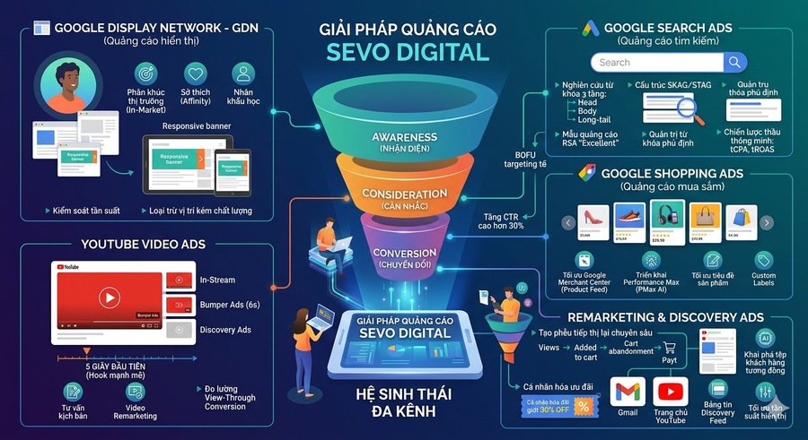 Các giải pháp quảng cáo Google Ads SEVO Digital cung cấp Các giải pháp quảng cáo Google Ads SEVO Digital cung cấp
