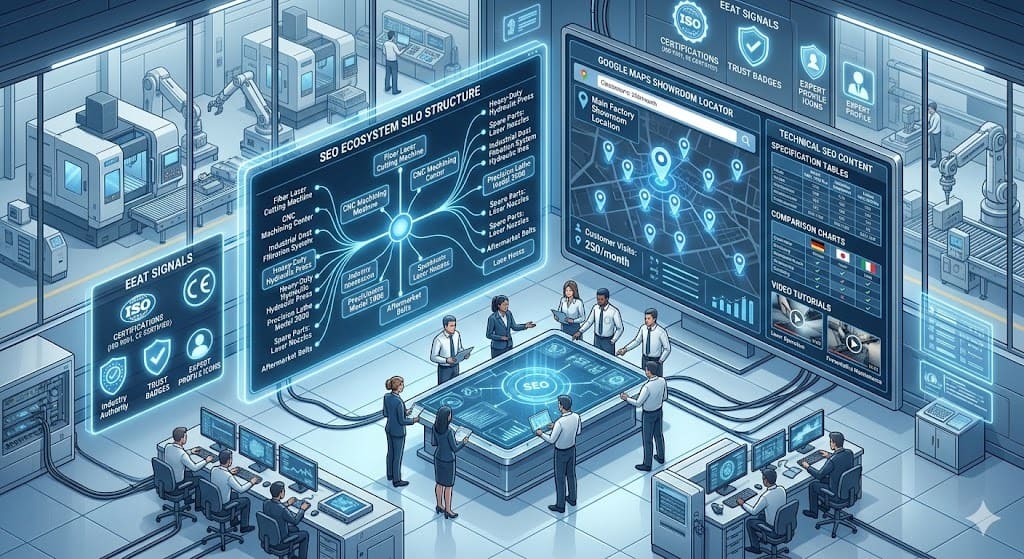 Các hạng mục cốt lõi trong chiến lược seo website bán máy móc thiết bị tại SEVO