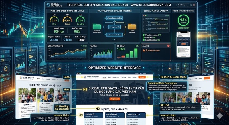 Bước 3: Tối ưu Technical SEO và On-page chuyên sâu