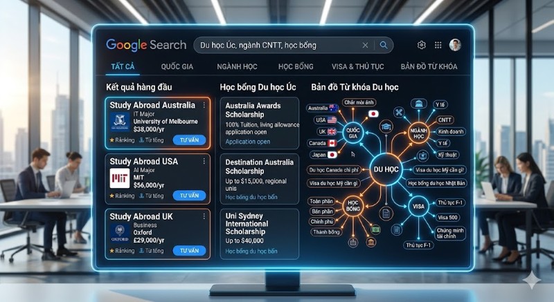 Tiếp cận chính xác khách hàng là lợi thế cạnh tranh lớn nhất của dịch vụ SEO website du học