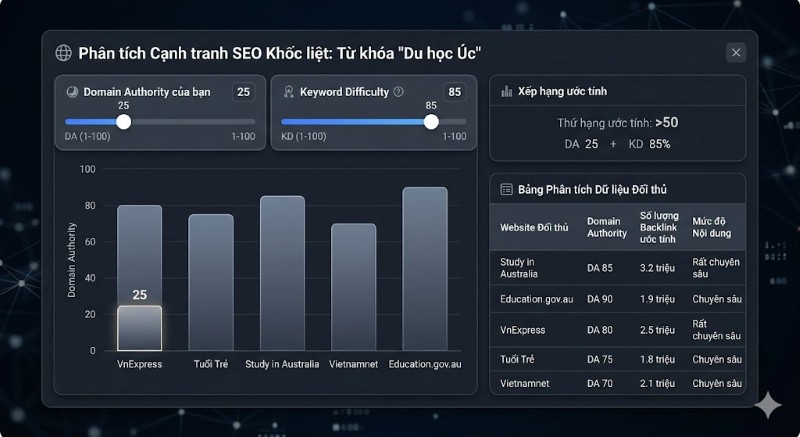 Thách thức về sự cạnh tranh khốc liệt từ các trang báo và cổng thông tin giáo dục