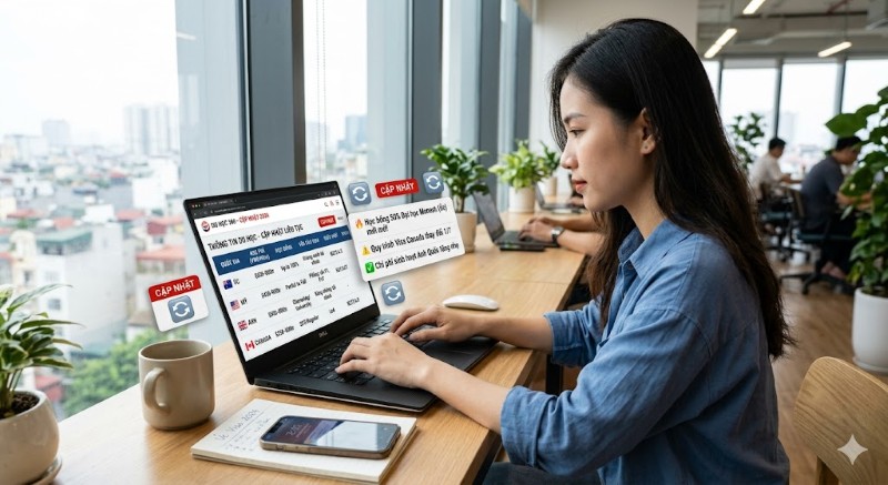 Những thách thức kỹ thuật về thông tin visa, học phí, và học bổng thay đổi mỗi năm