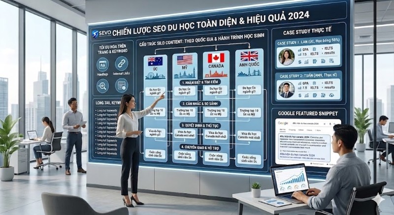 3 Chiến lược SEO bứt phá chuyển đổi cho dịch vụ SEO website du học của SEVO