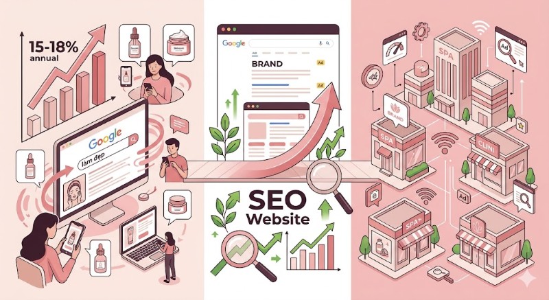 SEO website mỹ phẩm làm đẹp chiến lược đưa thương hiệu lên top Google tại SEVO