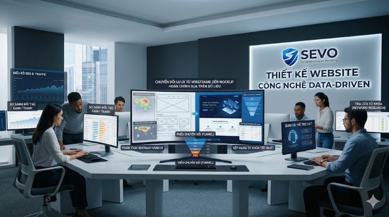Dịch vụ thiết kế website bán thiết bị công nghệ của SEVO Digital
