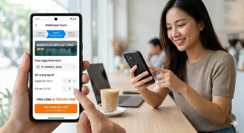 Booking system website du lịch tích hợp thanh toán trực tuyến