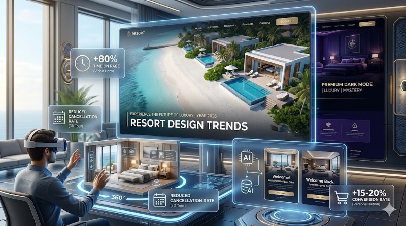 Xu hướng thiết kế website khách sạn đẹp hiện đại 2026