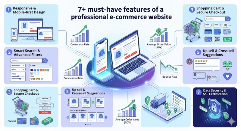 7+ tính năng bắt buộc khi thiết kế website thương mại điện tử chuyên nghiệp