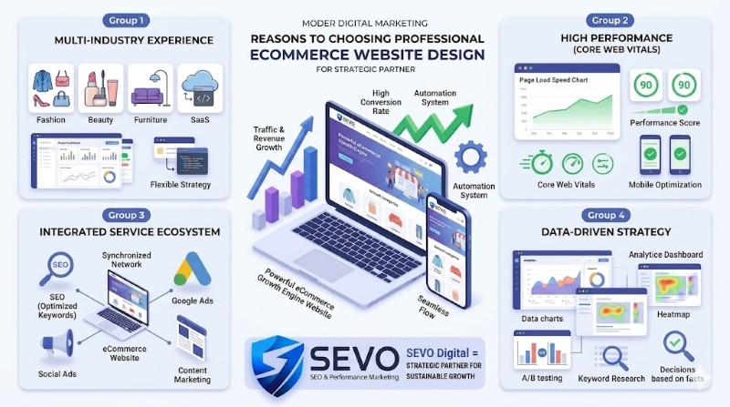 Những lý do doanh nghiệp nên lựa chọn dịch vụ thiết kế website thương mại điện tử tại SEVO Digital