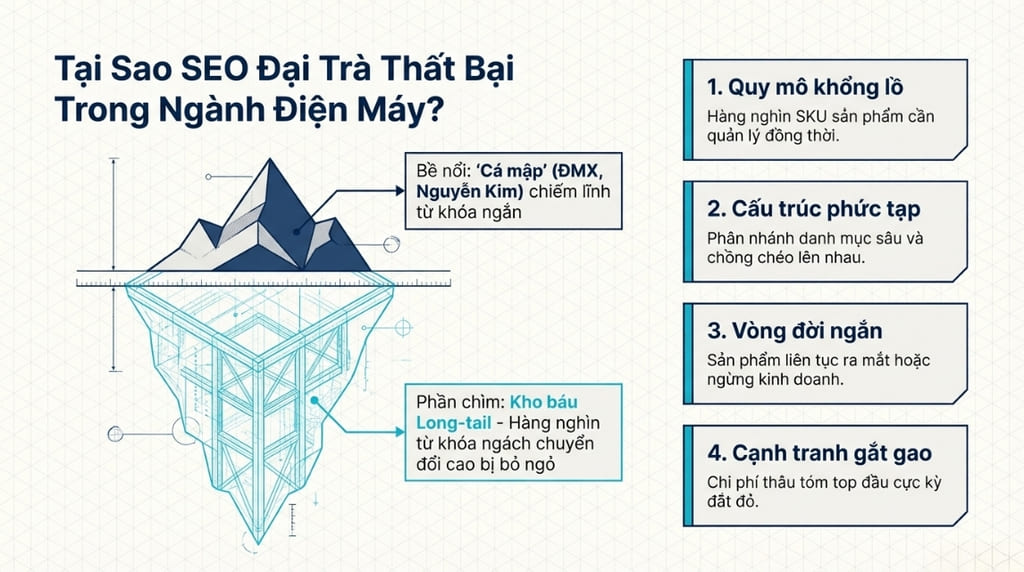 Chiến lược dịch vụ seo điện máy bài bản, riêng biệt