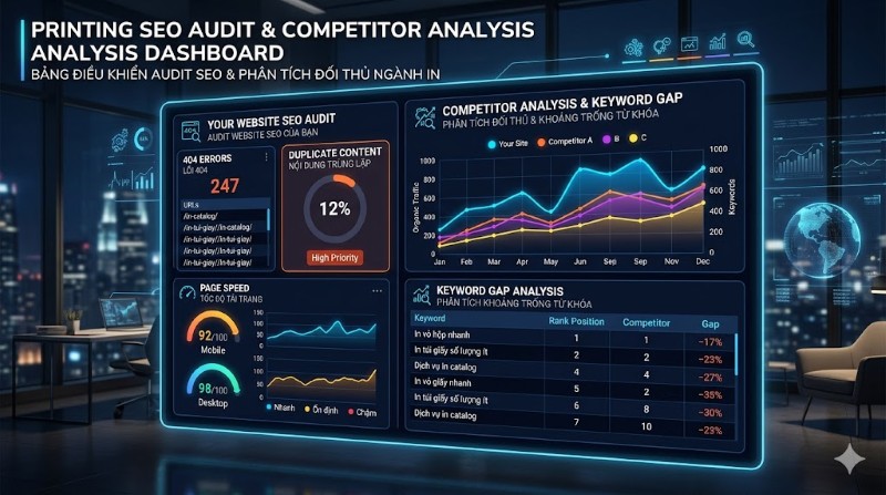 Bước 1: Audit website & phân tích đối thủ cạnh tranh