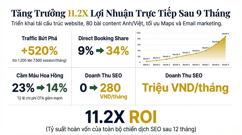Kết quả chiến dịch seo khách sạn toàn diện