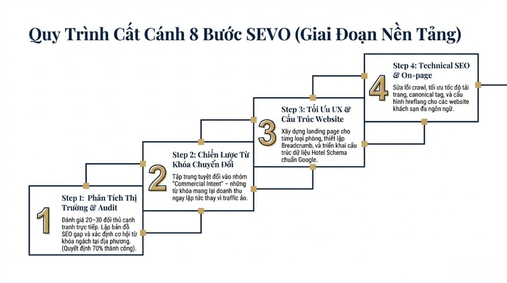 Quy trình triển khai SEO khách sạn tại SEVO Digital