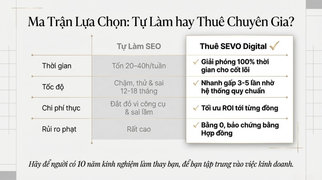 Nên tự làm SEO hay thuê chuyên gia cho website thời trang? Nên tự làm SEO hay thuê chuyên gia cho website thời trang?