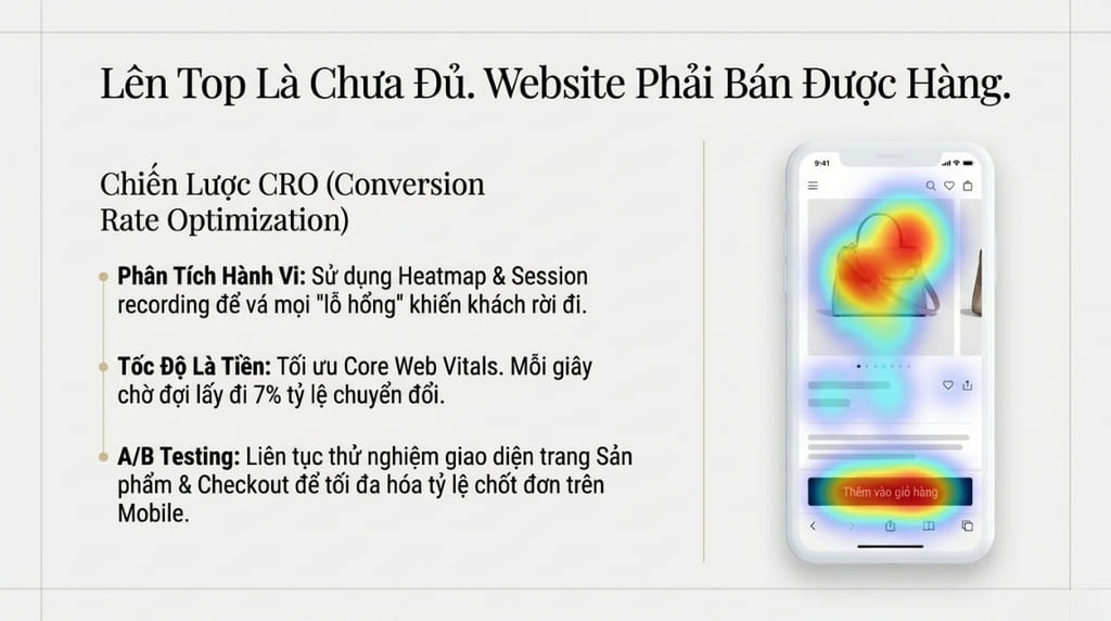 Tối ưu trải nghiệm người dùng (UX) và nâng cao tỷ lệ chuyển đổi (CRO) Tối ưu trải nghiệm người dùng (UX) và nâng cao tỷ lệ chuyển đổi (CRO)