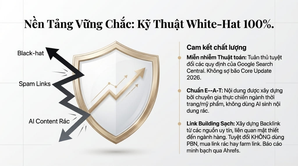 Kỹ thuật SEO an toàn và tuân thủ tuyệt đối thuật toán Google 2026 Kỹ thuật SEO an toàn và tuân thủ tuyệt đối thuật toán Google 2026