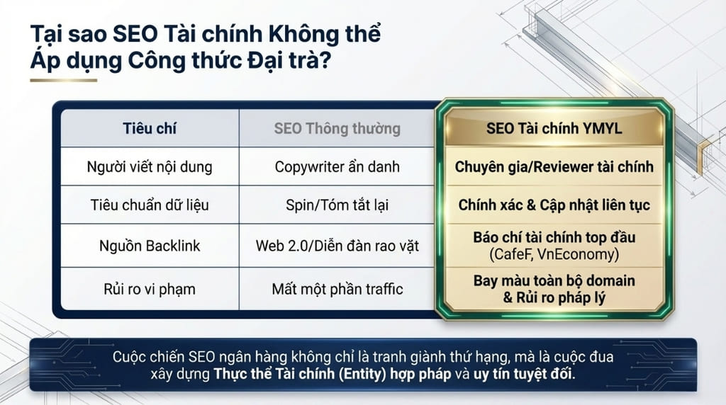 SEO website ngân hàng là gì? Tại sao lại thuộc nhóm ngành đặc thù? SEO website ngân hàng là gì? Tại sao lại thuộc nhóm ngành đặc thù?