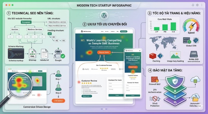 Dịch vụ thiết kế website WordPress tối ưu chuyển đổi cho doanh nghiệp SME