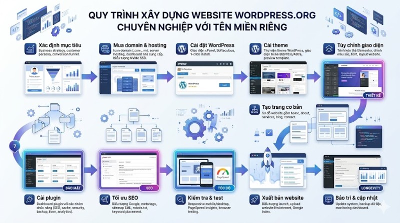 Cách xây dựng website WordPress.org chuyên nghiệp với tên miền riêng