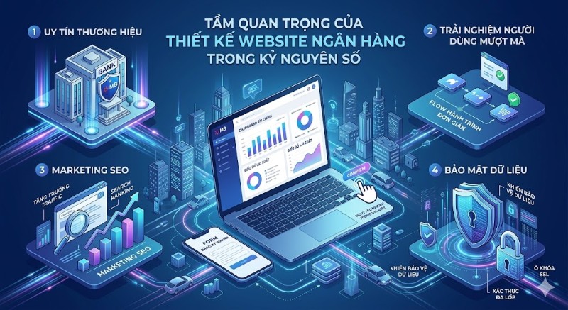 Tầm quan trọng của thiết kế website ngân hàng trong kỷ nguyên số