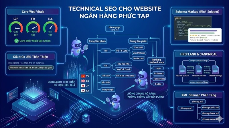 Tối ưu Technical SEO chuyên sâu khi thiết kế website ngân hàng