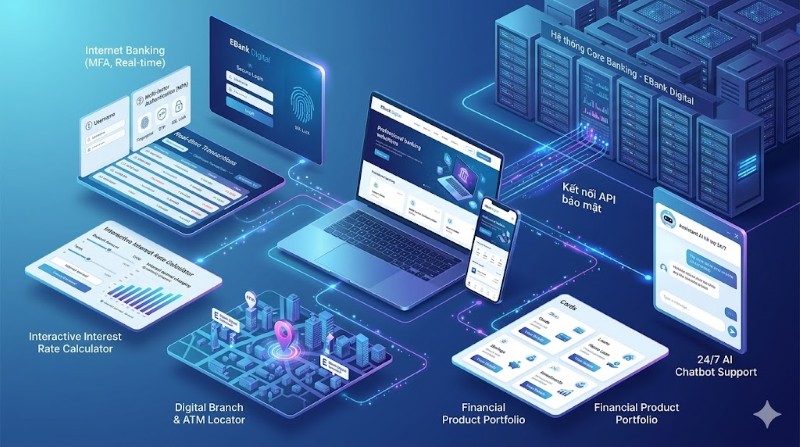 Các tính năng cốt lõi cần có của một website ngân hàng hiện đại