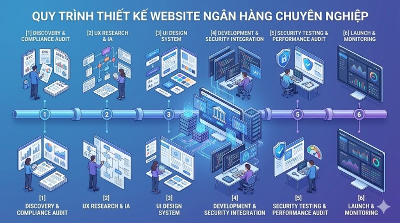 Quy trình thiết kế website ngân hàng chuyên nghiệp tại SEVO Digital
