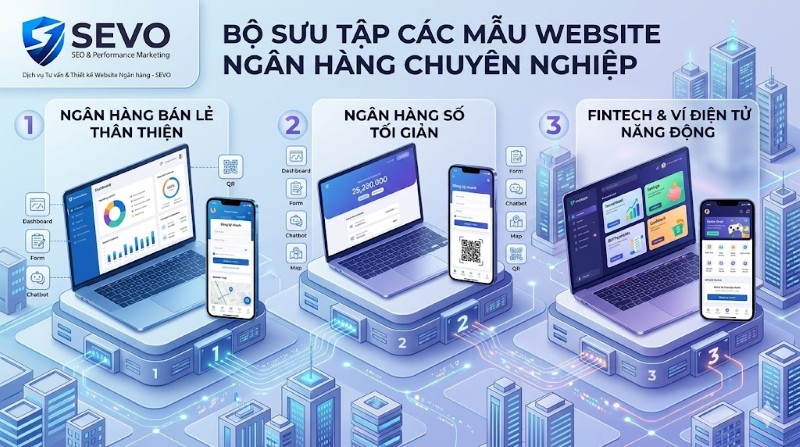 SEVO Digital thiết kế website ngân hàng và ví điện tử chuẩn bảo mật